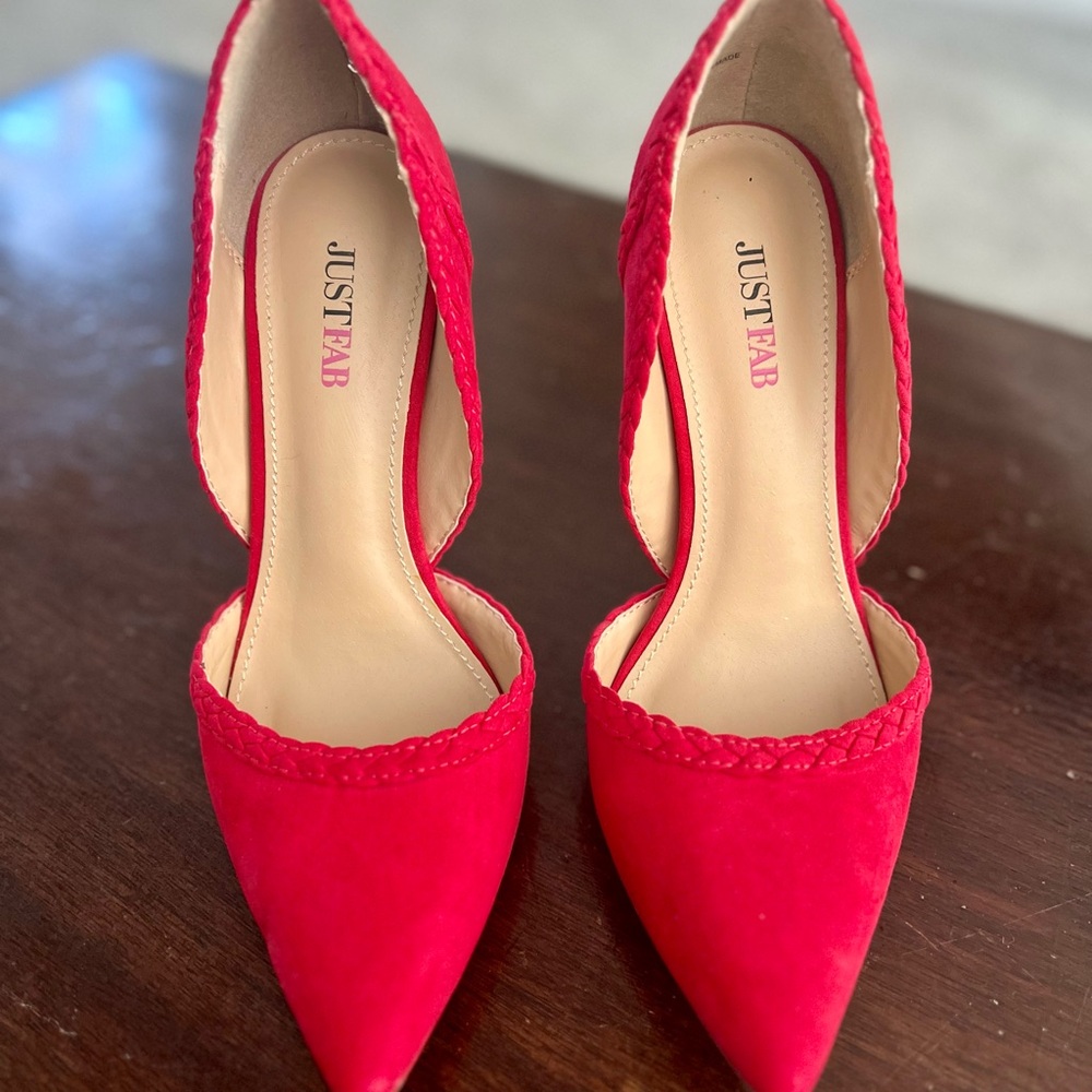 JustFab Women's Red Heels